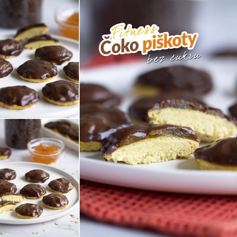 Fitness čoko piškoty - recept Bajola